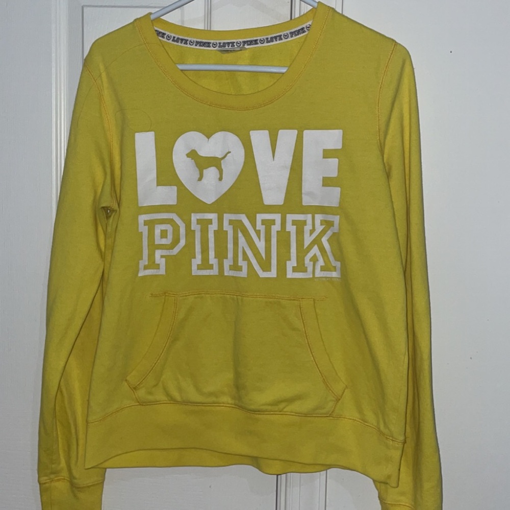 Pink Victoria’s Secret sweatshirt